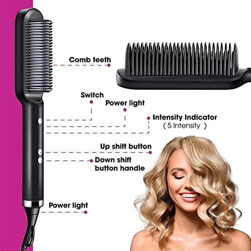 Electric Hair Straightener Comb for Black Hair